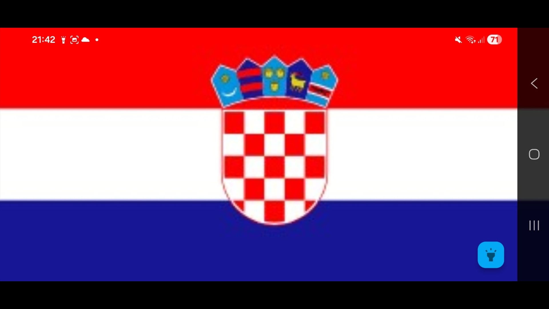 Croatia flag screen